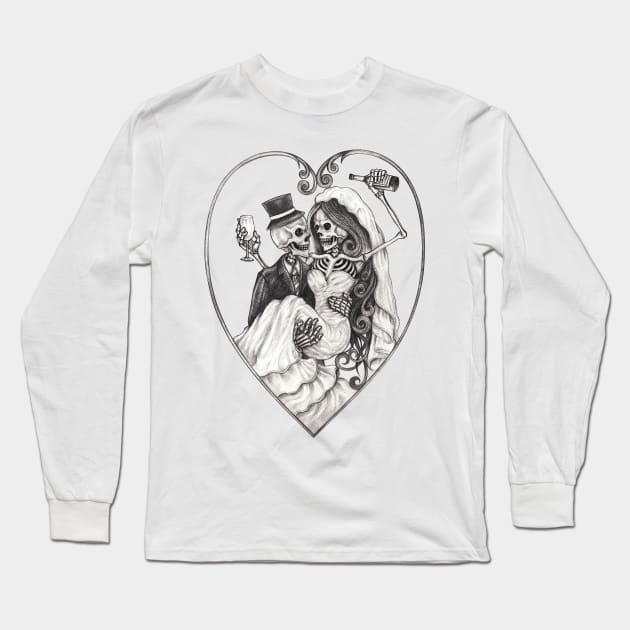 Skeleton in love. Long Sleeve T-Shirt by Jiewsurreal